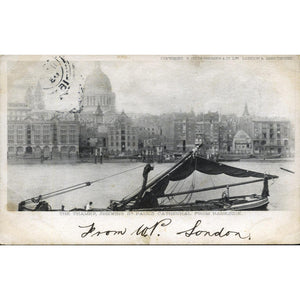 Hildesheimer Postcard 'The Thames, Shewing St. Paul's Cathedral from Bankside'