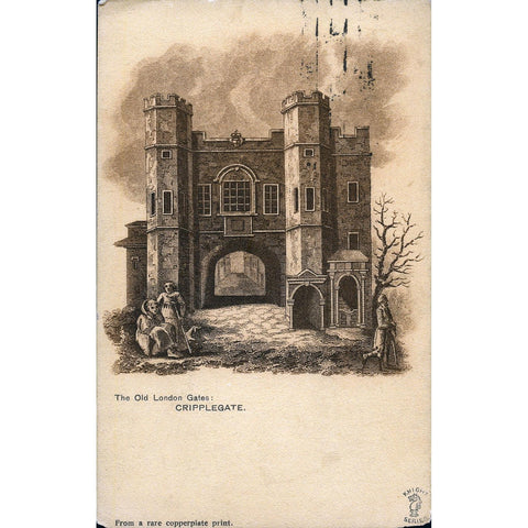 Knight Series Postcard 'The Old London Gates: Cripplegate'