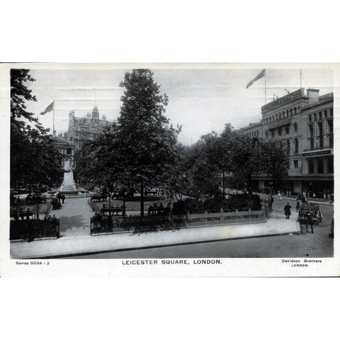 Davidson Bros. Real Photograph Postcard 'Leicester Square, London'