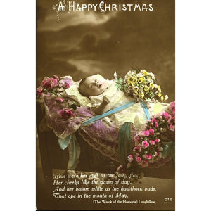 Milton 'Hand-Coloured Bromide' Postcard 'A Happy Christmas'