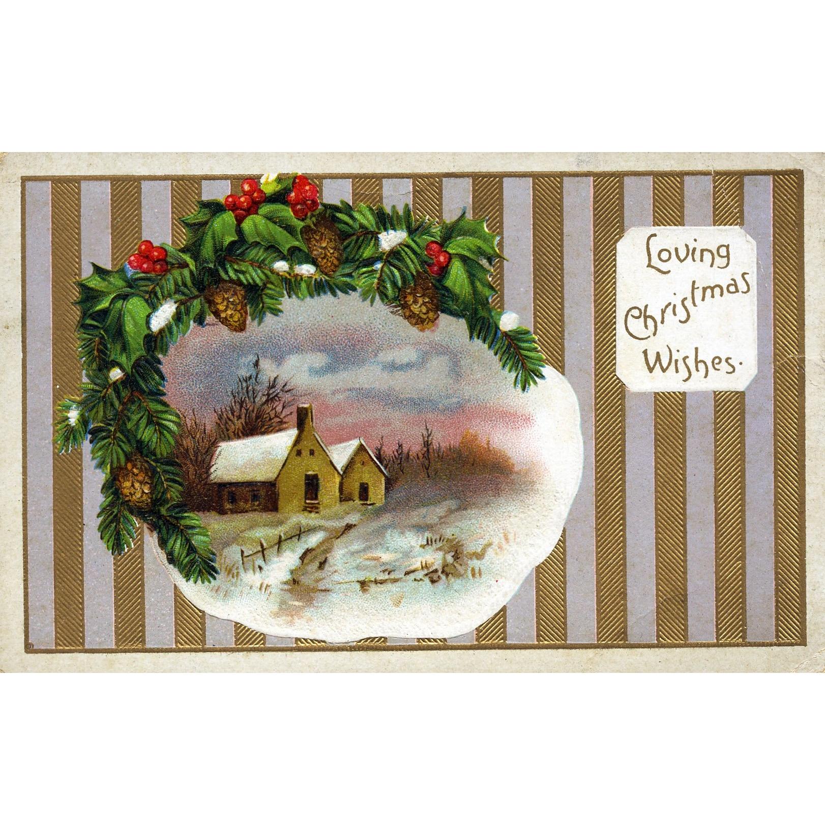 Greetings Postcard 'Loving Christmas Wishes'