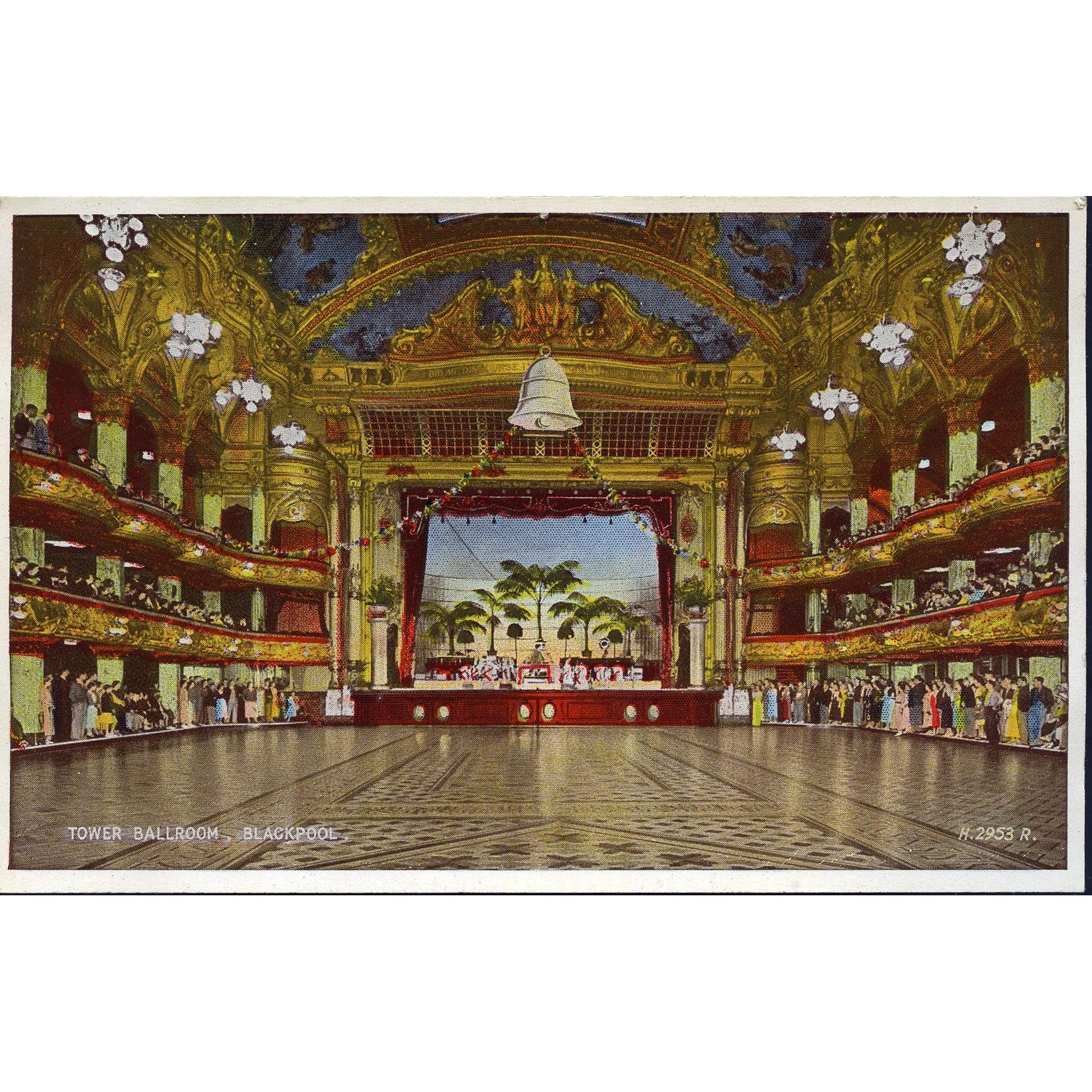 Valentine's 'De Luxe Colour' Postcard Tower Ballroom, Blackpool'