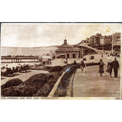 Solograph Series Postcard 'Pier Approach and West Cliff, Bournemouth'