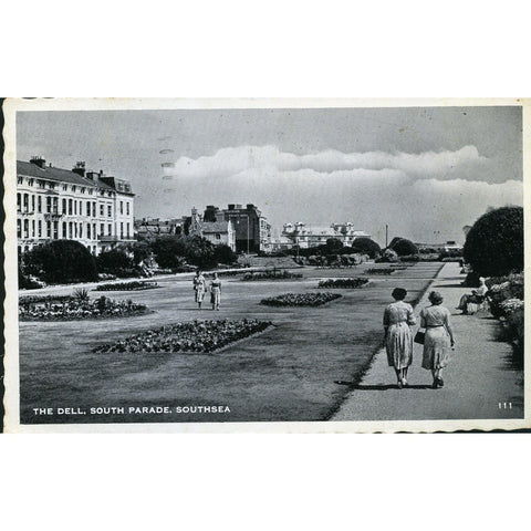 Postcard 'The Dell, South Parade, Southsea'