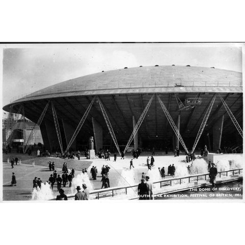 Real Photographic Postcard 'The Dome of Discovery, Festival of Britain, 1951'