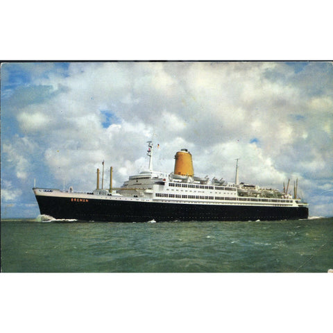 Cruise Ship Postcard 'T.S. "Bremen", Flagship of North German Lloyd'