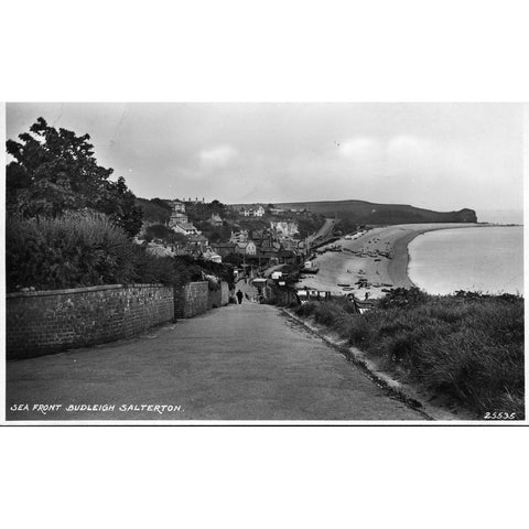 Real Photograph Postcard 'Sea Front, Budleigh Salterton'