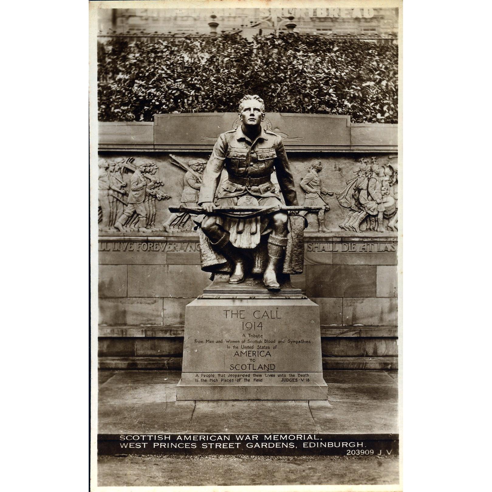 Valentine's Postcard 'Scottish American War Memorial, Edinburgh'