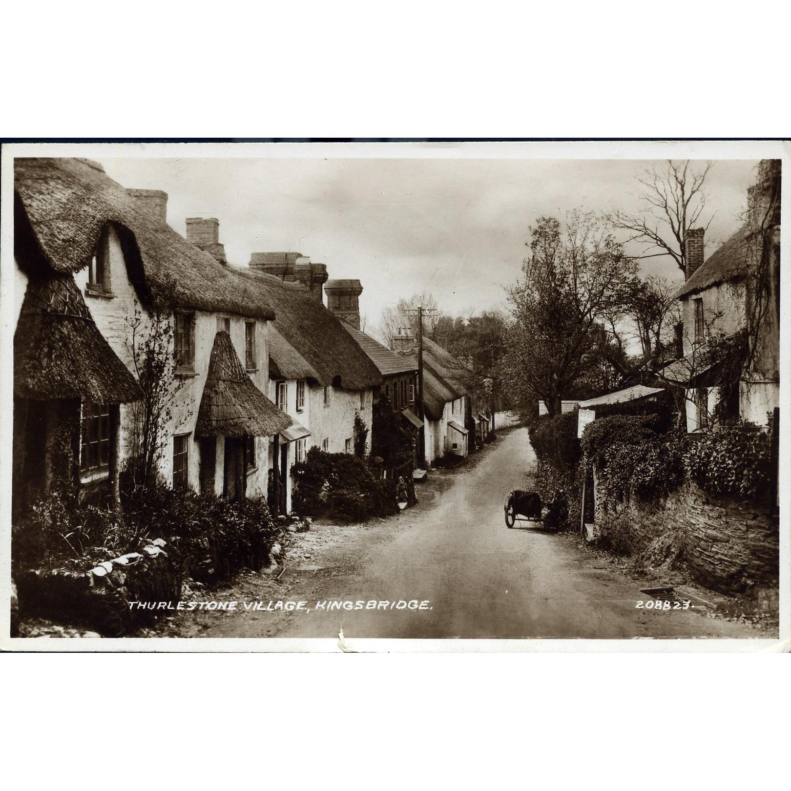 Valentine's Real Photograph Postcard 'Thurlestone Village, Kingsbridge'