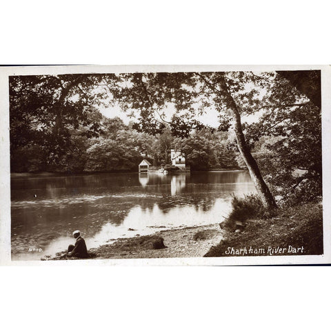 Harvey Barton Real Photograph Postcard 'Sharpham, River Dart'