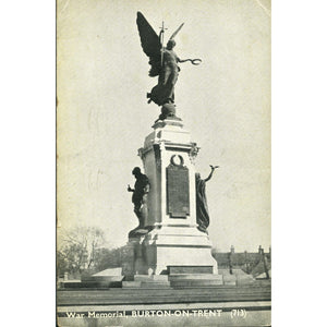 Postcard 'War Memorial, Burton -on-Trent'