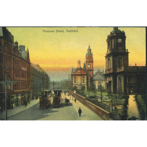 Boots 'Pelham' Series Postcard 'Pinstone Street, Sheffield'