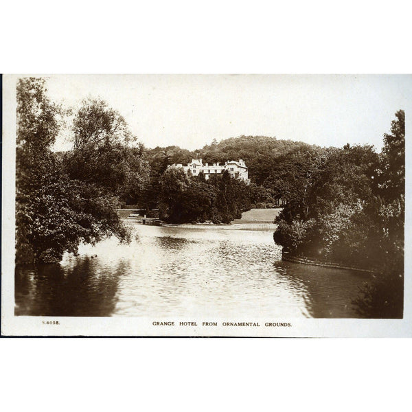 Kingsway Real Photo Postcard 'Grange Hotel from Ornamental Grounds'