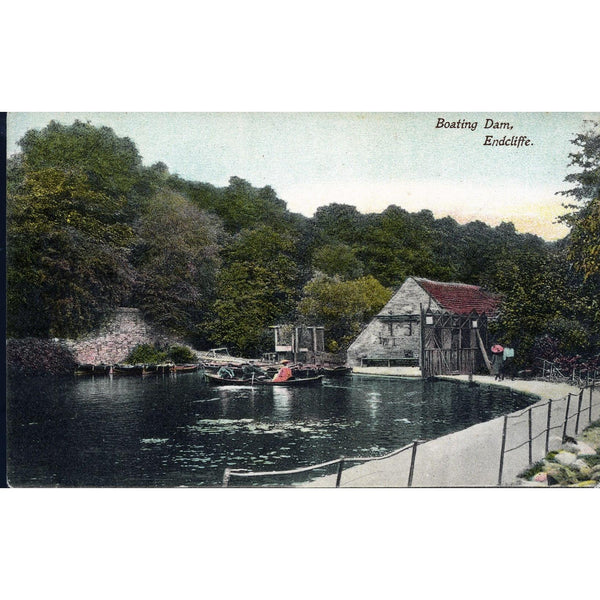 Postcard 'Boating Dam, Endcliffe'