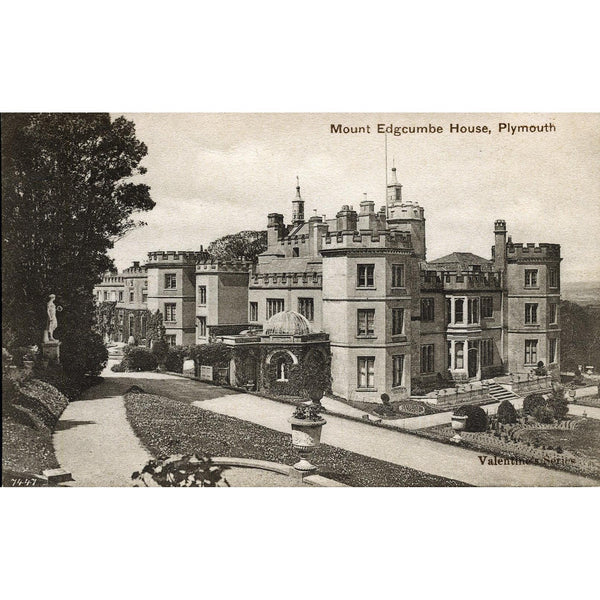 Valentine's Series Postcard 'Mount Edgcumbe House, Plymouth'