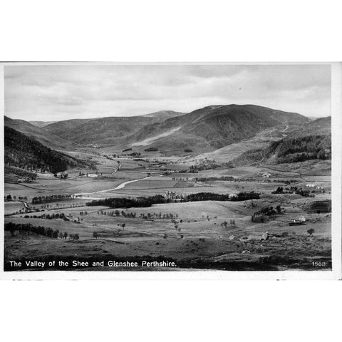 Real Photograph Postcard 'The Valley of the Shee and Glenshee, Perthshire'