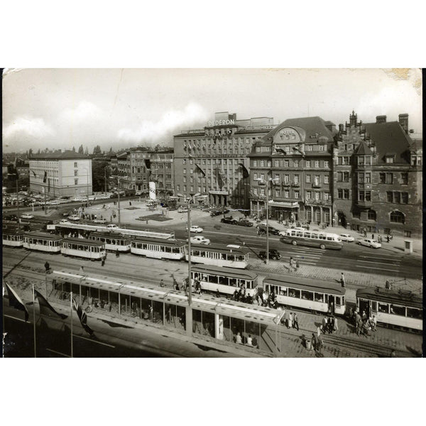 Dick Foto Verlag Postcard 'Friedrich Engels Square, Leipzig'