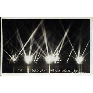 Postcard 'The Searchlight Display, July 26th 1924'