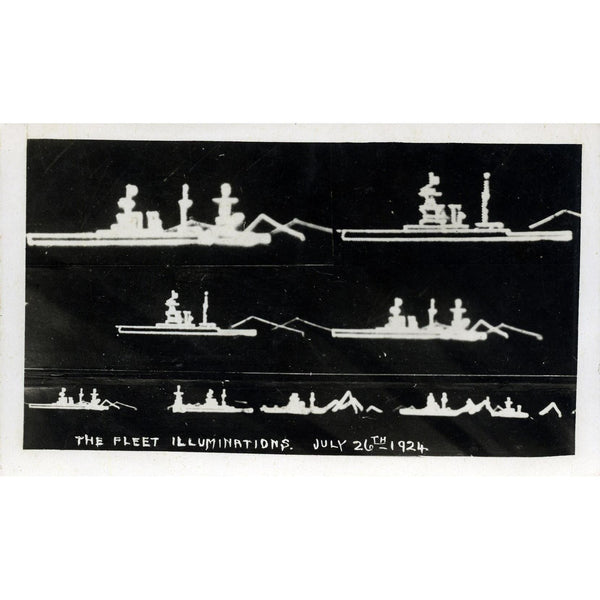 Postcard 'The Fleet Illuminations, July 26th 1924'