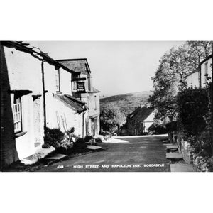 Overland Views Real Photograph Postcard 'High Street and Napoleon Inn, Bostcastle'