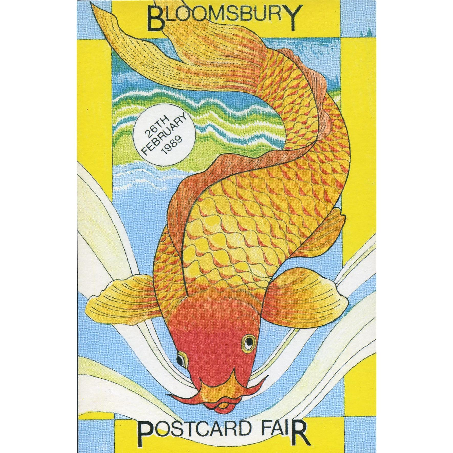 Collectors Postcard 'Bloomsbury Postcard Fair February 26th 1989'