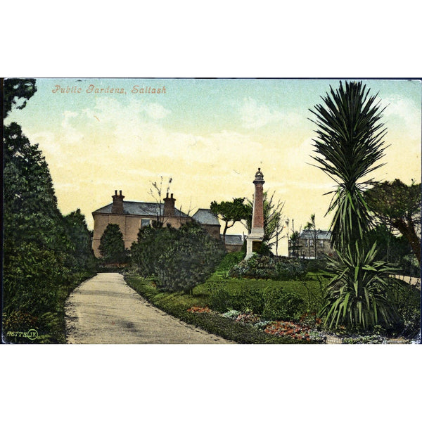 Valentine's Series Postcard 'Public Gardens, Saltash'