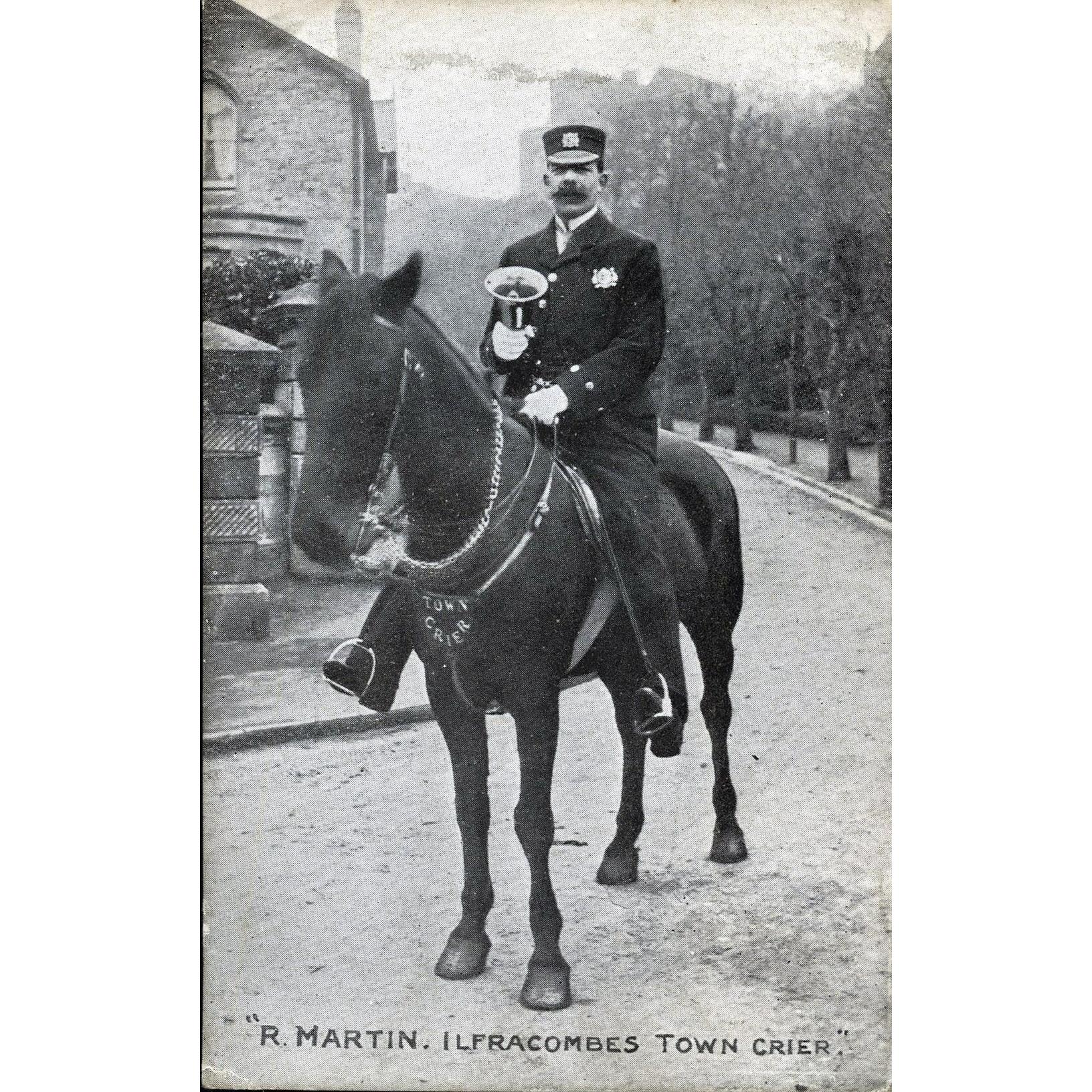 Postcard 'R. Martin, Ilfracombe's Town Crier'