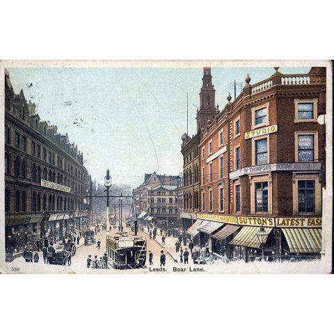 Colour Postcard 'Leeds. Boar Lane'