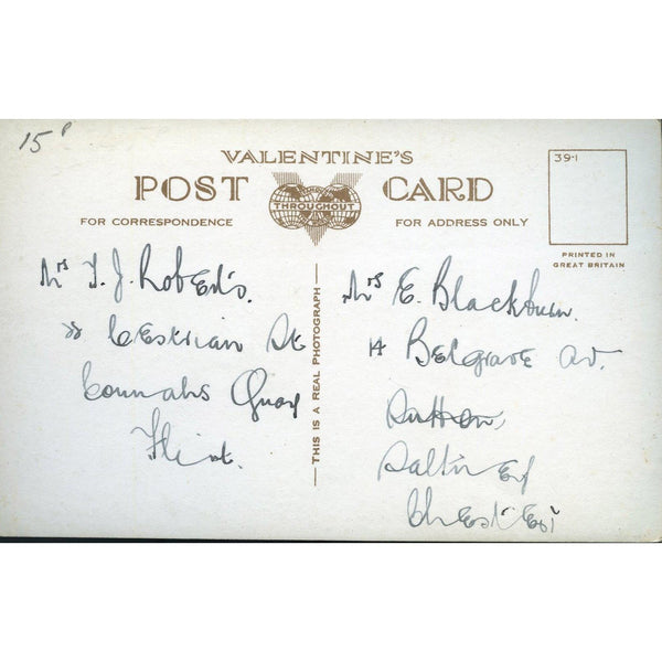 Valentine's Real Photograph Postcard 'Breakwater in Storm, Aberdeen'