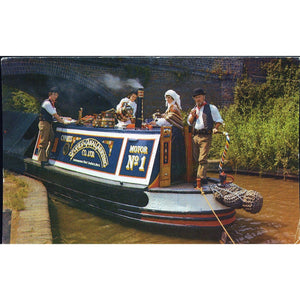 Salmon 'Cameracolour' Postcard 'Old Time Canal Boaters in Traditional Dress'