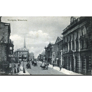 Valentine Series Postcard 'Westgate, Wakefield'