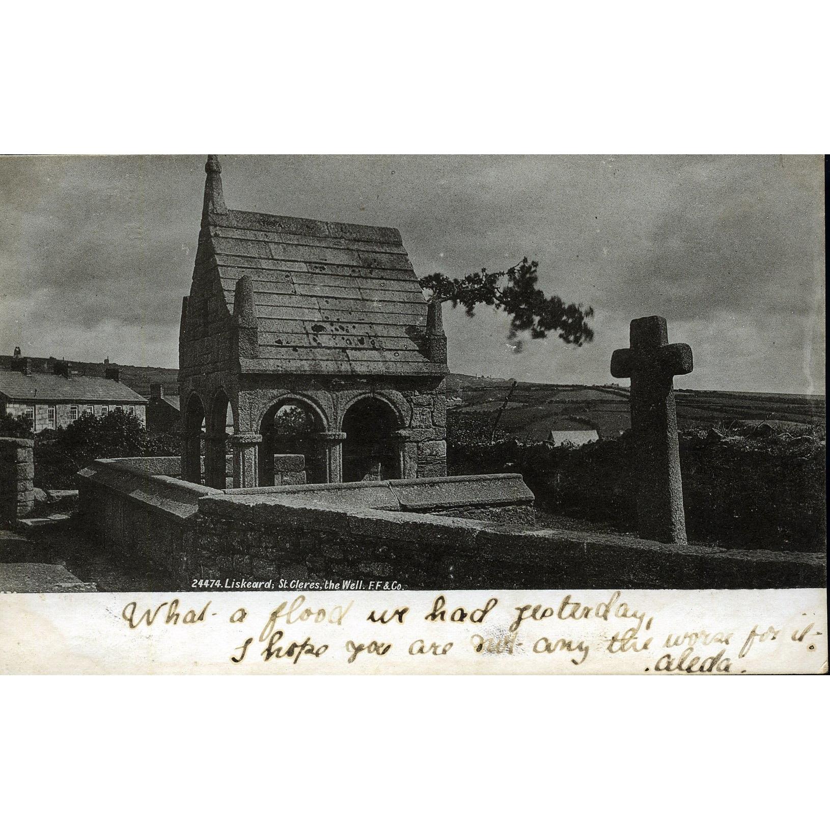 Early Frith's Series Postcard 'Liskeard: St. Cleres, the Well'