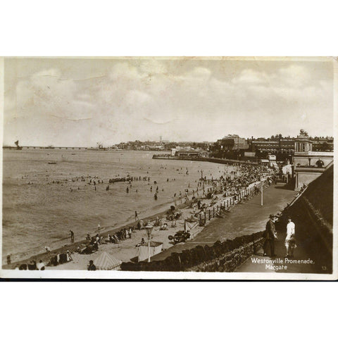 Real Photograph Postcard 'Westonville Promenade, Margate'