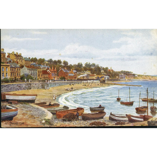 Salmon Series Artist Signed A. R. Quinton Postcard 'Dawlish'