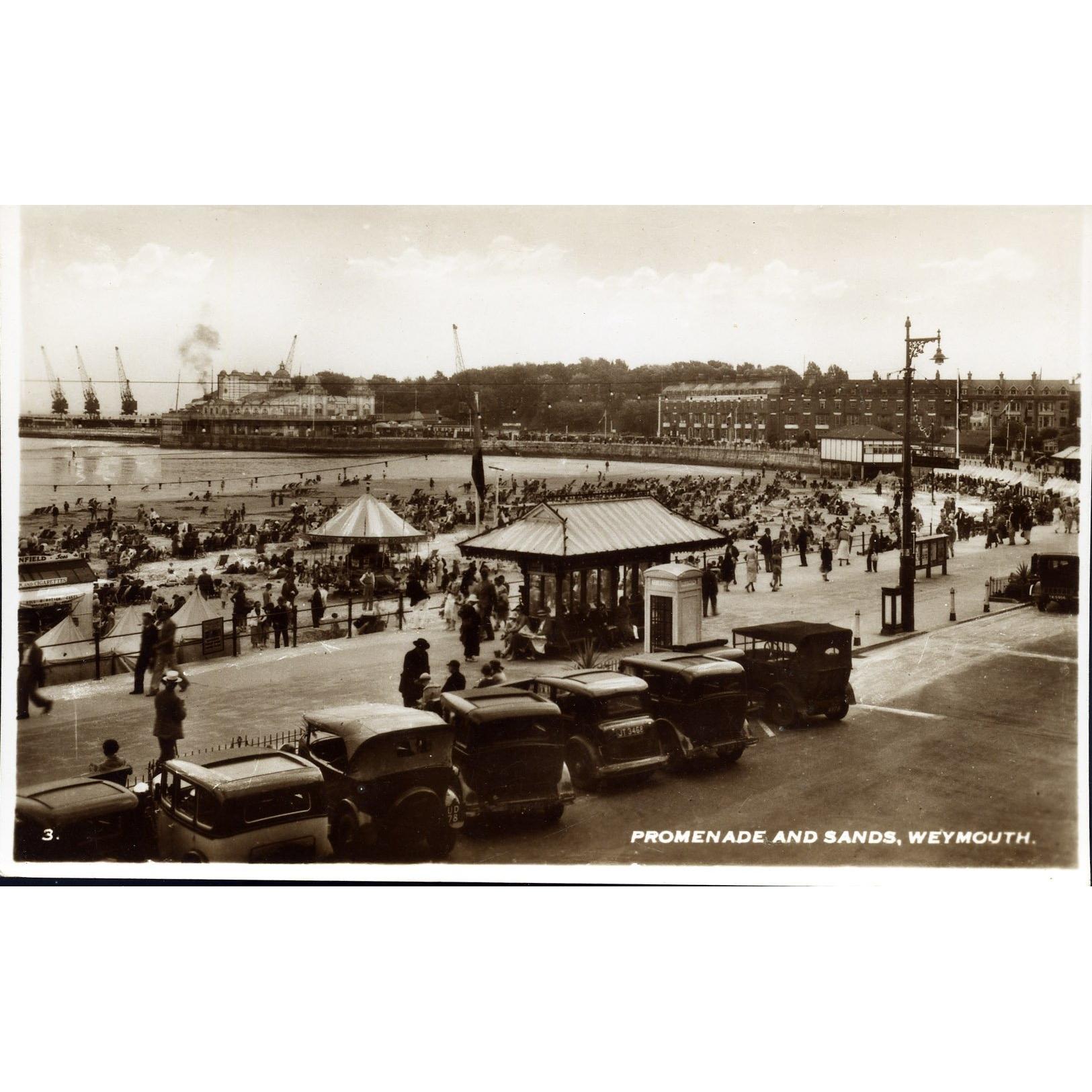 D. Constance Ltd. Real Photograph Postcard 'Promenade and Sands, Weymouth'