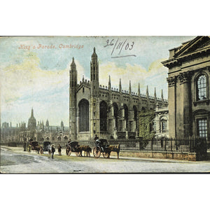 Valentine's Series Postcard 'King's Parade, Cambridge'