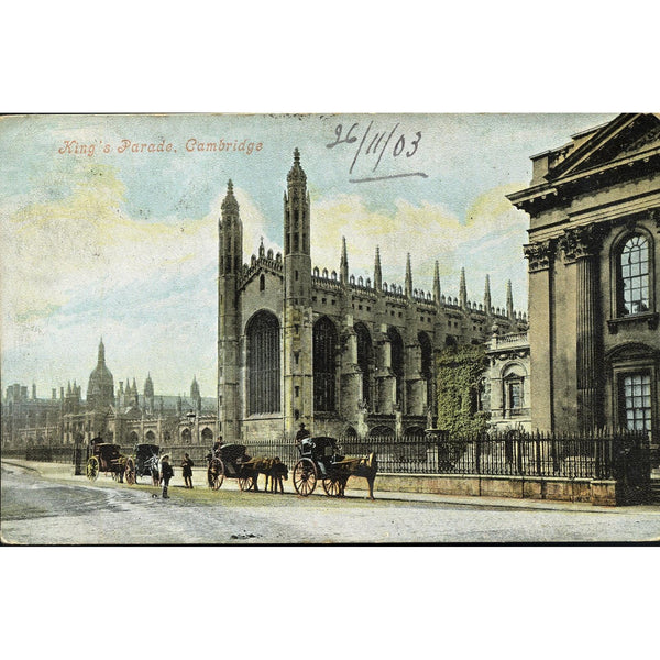 Valentine's Series Postcard 'King's Parade, Cambridge'