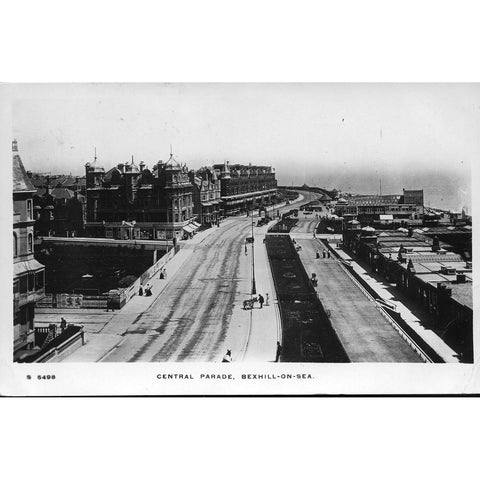 Kingsway Real Photo Series Postcard 'Central Parade, Bexhill-on-Sea'