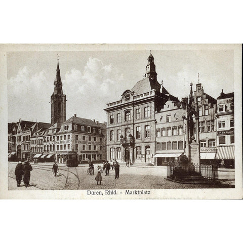 Postcard 'Duren, Rhld. - Markplatz'