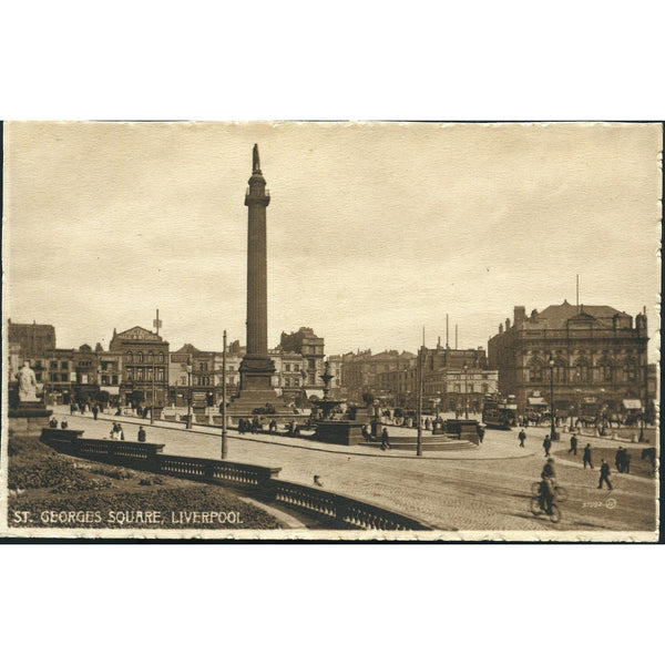 Valentine's Series Postcard 'St. Georges Square, Liverpool'