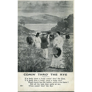 Living Picture Series Postcard 'Coming thro' the rye'