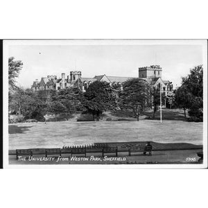 RA Series Real Photograph Postcard 'The University from Weston Park, Sheffield'