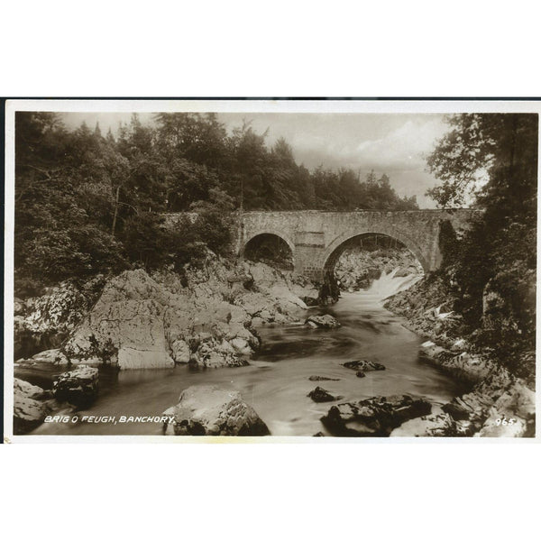 Valentine's Real Photograph Postcard 'Brig O Feugh, Banchory'