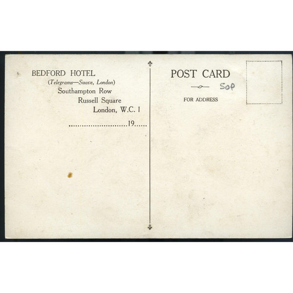 Advertising Postcard 'Bedford Hotel, Russell Square, London'