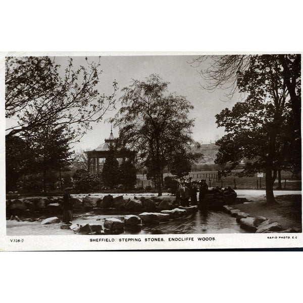 Rapid Photo Printing Co. Postcard 'Sheffield Stepping Stones, Endcliffe Woods'