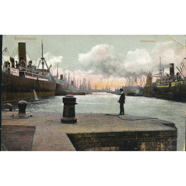 Postcard 'Bremerhaven. Kaiserhafen'