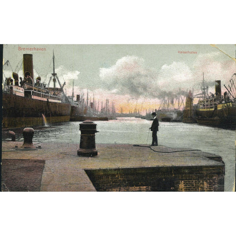 Postcard 'Bremerhaven. Kaiserhafen'