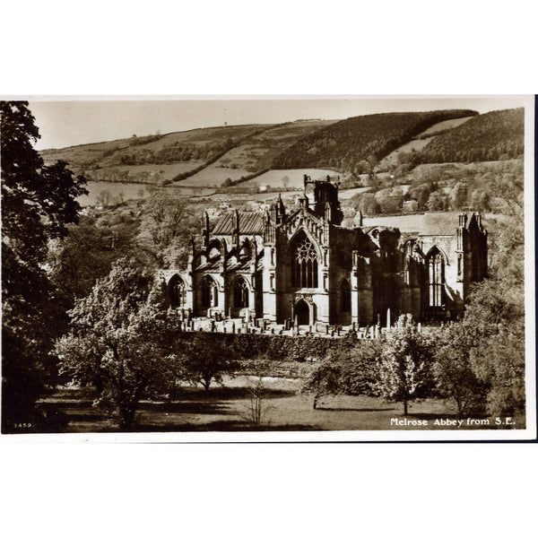 Real Photograph Postcard 'Melrose Abbey from S.E.'