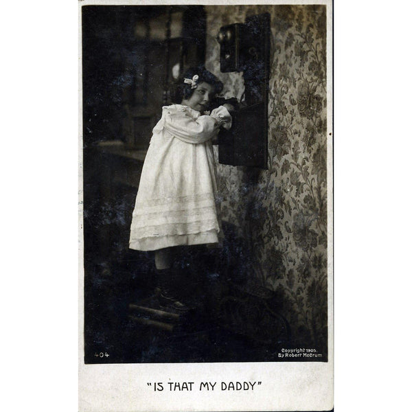 Bamforth & Co. Real Photograph Postcard 'Is that my daddy?'