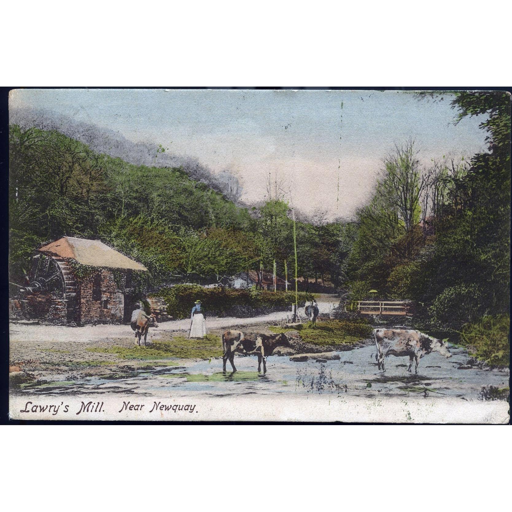 Frith's Series Postcard 'Lawry's Mill, near Newquay'